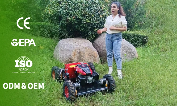 4WD Mini Smart Self Robot Remote Control Lawn Mower for Garden Farm