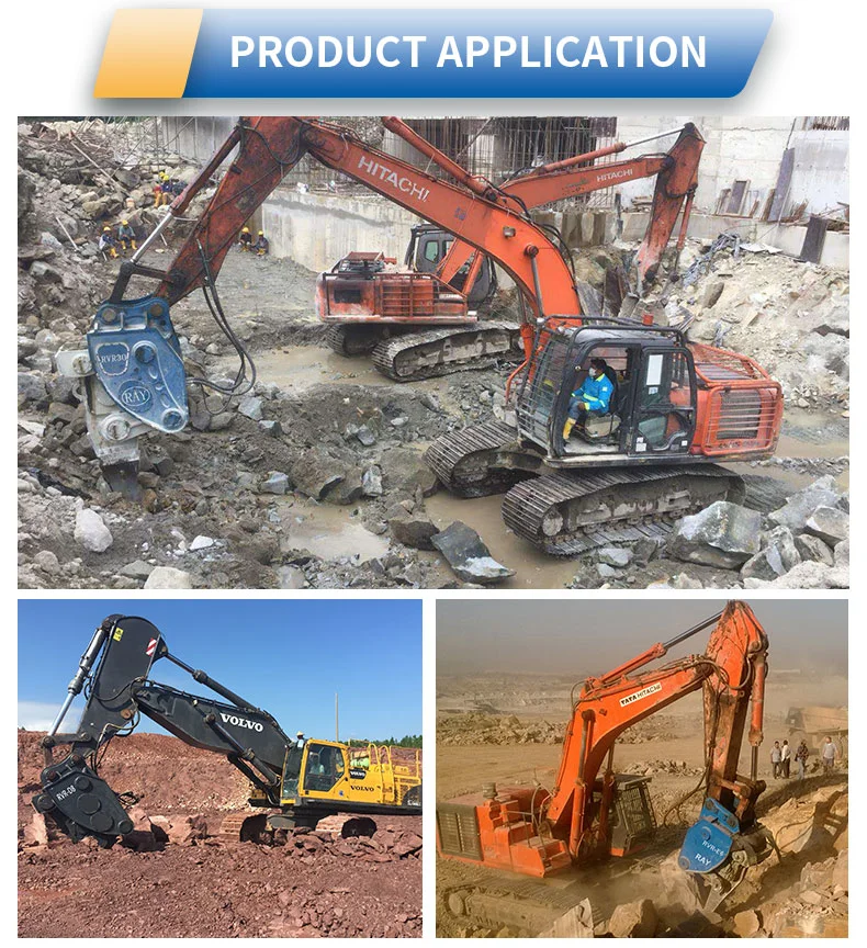 Ray Excavator Mounted Vibro Rock Ripper with Two Eccentric Gears